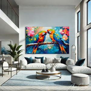 Peinture Oiseau en Vol

