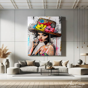 Peinture Visage Femme Contemporain