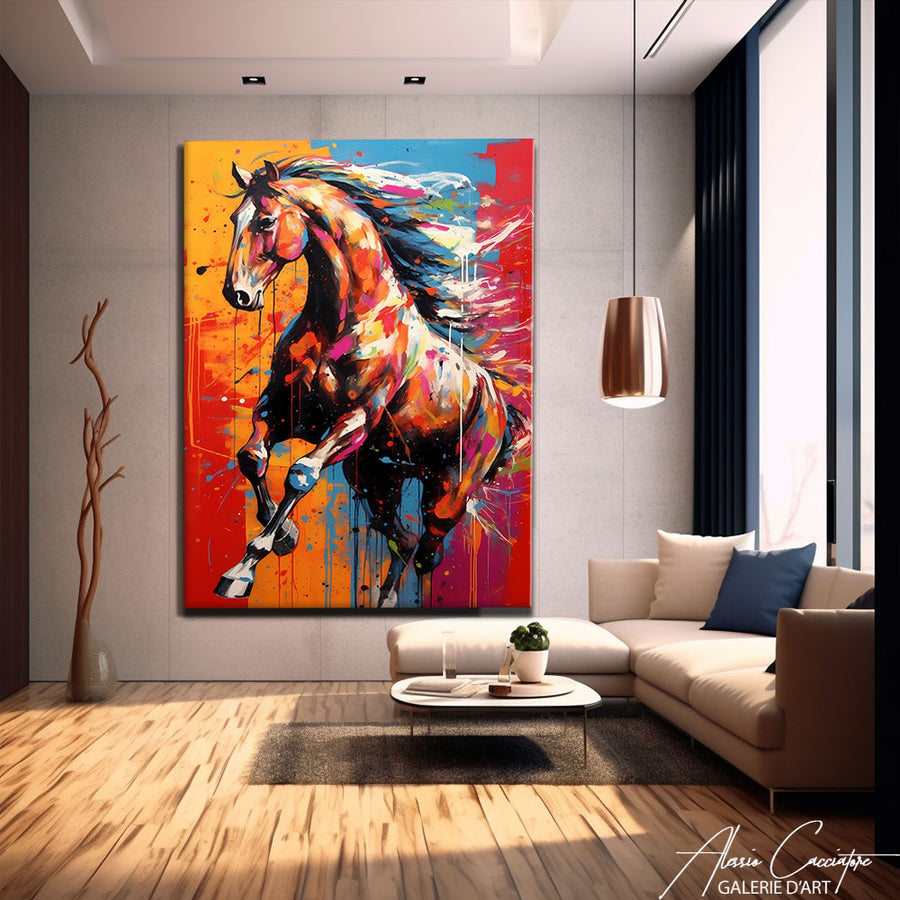 tableau cheval cabré
 – mise en situation