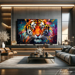 tableau tigre peinture