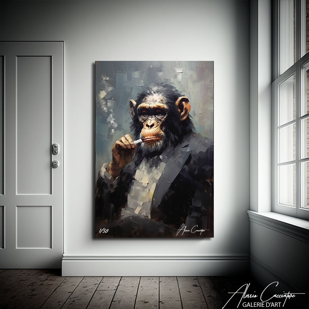 tableau peinture singe