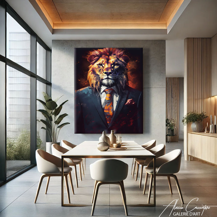 TABLEAU LION COLORE
