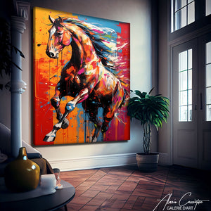 tableau cheval abstrait
