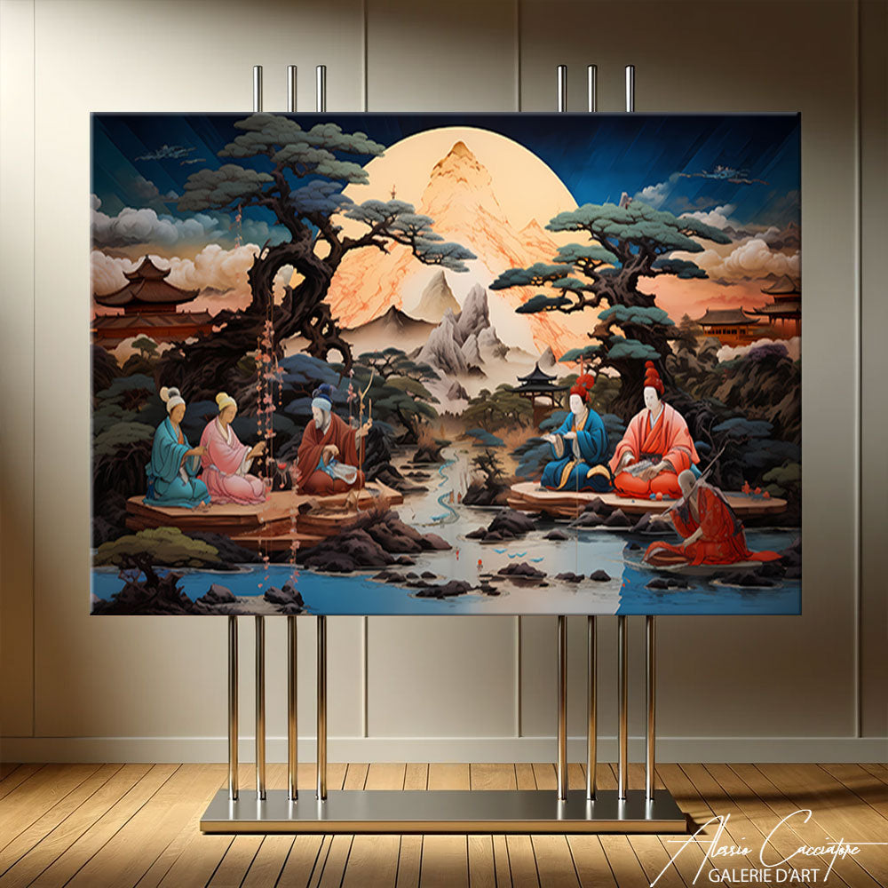 peinture arbre japonais