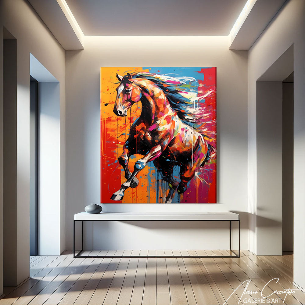 tableau cheval moderne

