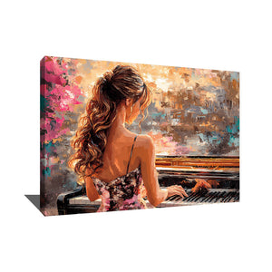 Tableau Femme Au Piano