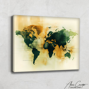 Tableau Mappemonde Murale