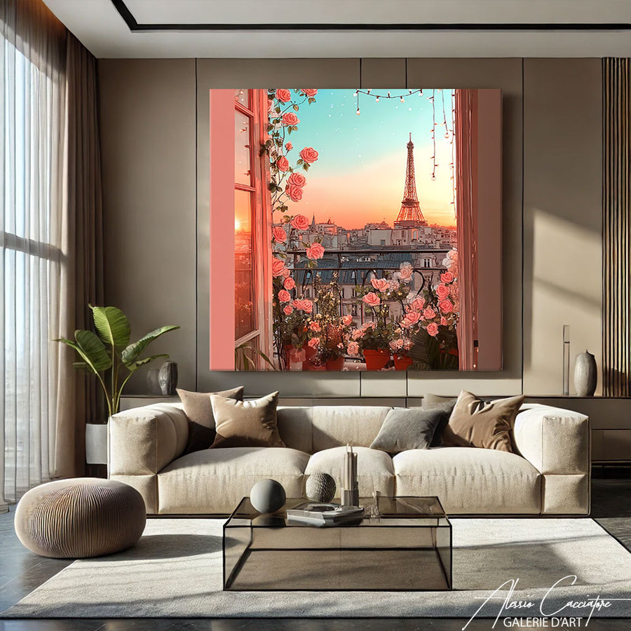 Tableau Carre Salon – mise en situation