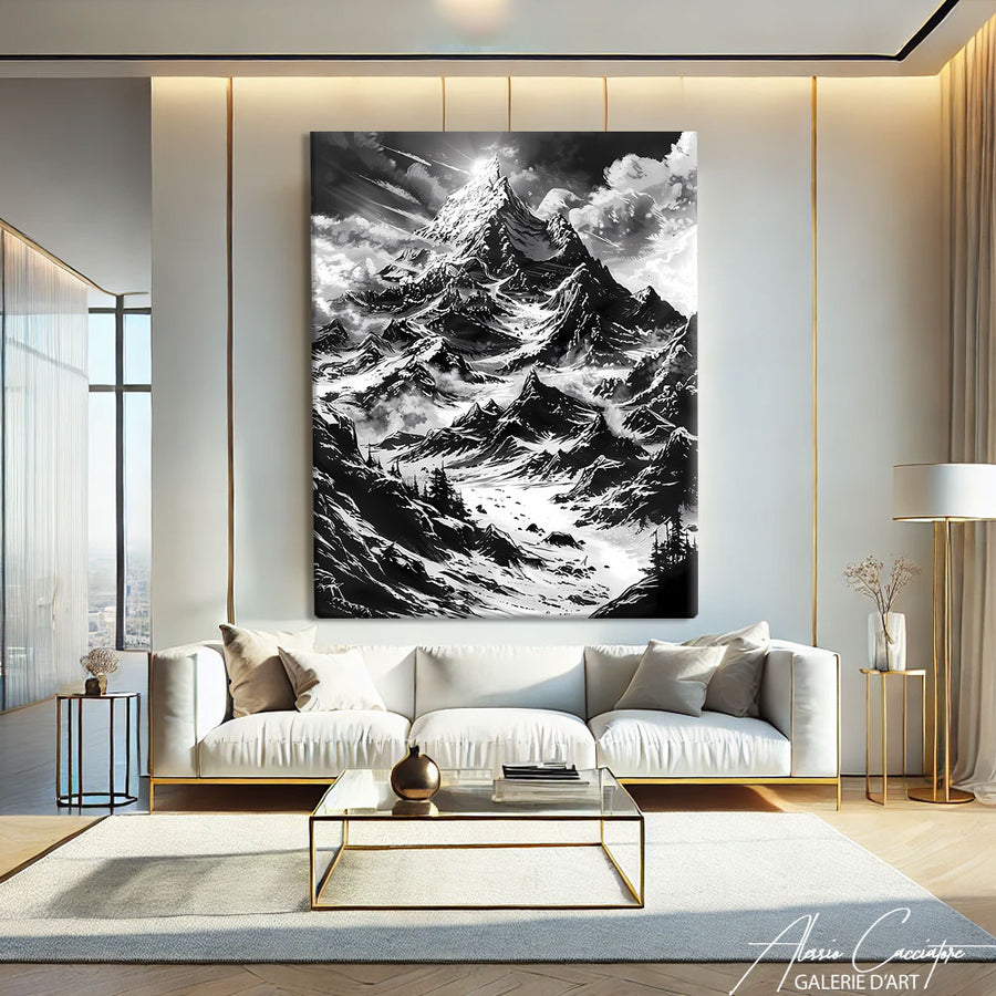 Tableau Photo Montagne – mise en situation