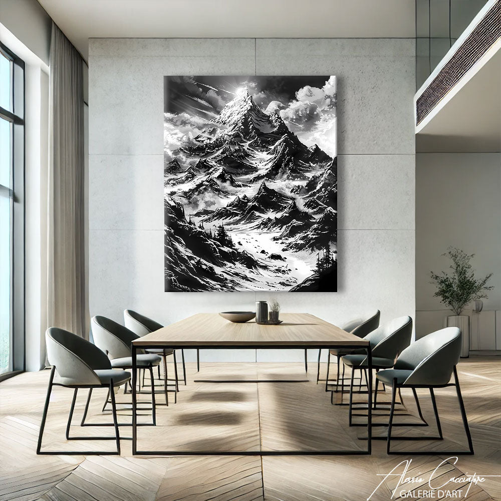 Tableau Peinture Acrylique Montagne
