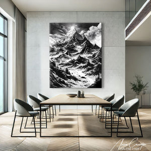 Tableau Peinture Acrylique Montagne
