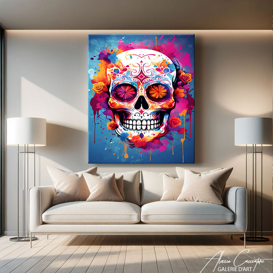 tableau tête de mort mexicaine – mise en situation
