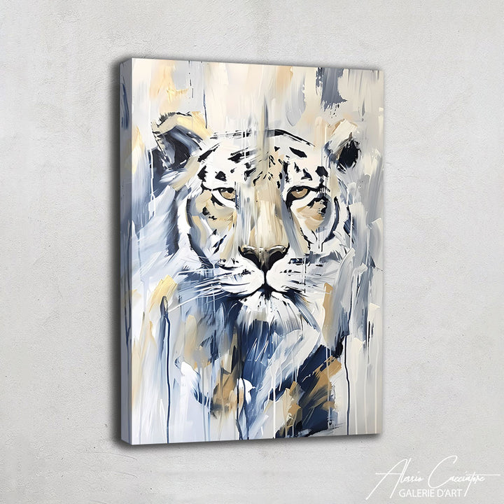 Peinture Acrylique Tigre Blanc