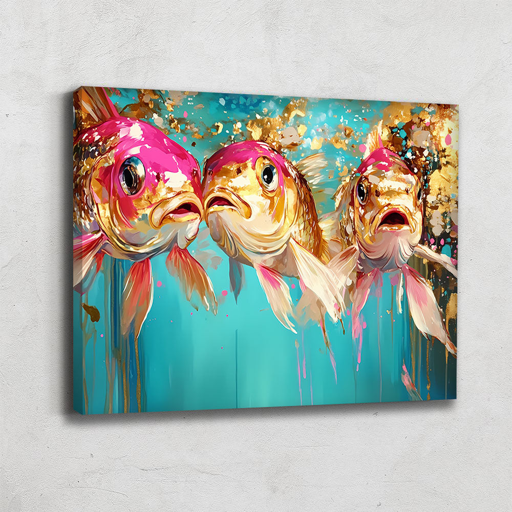 Tableau Moderne avec des Poissons