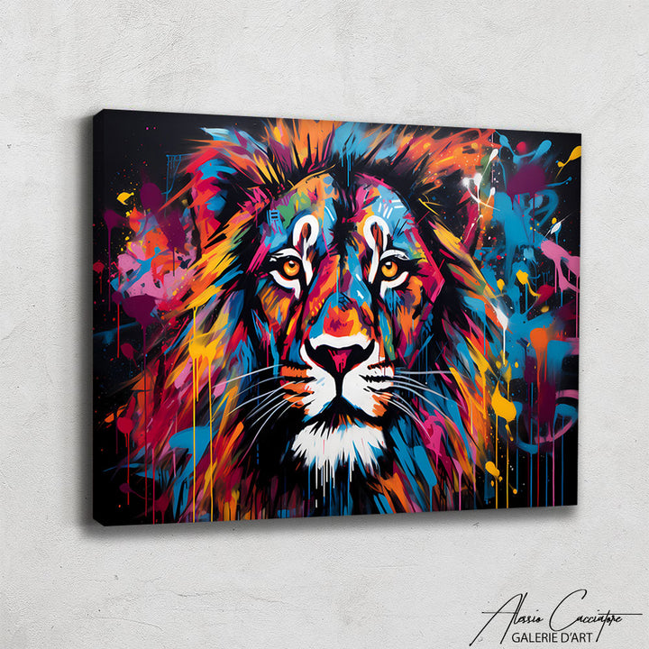 Peinture Lion Abstrait
