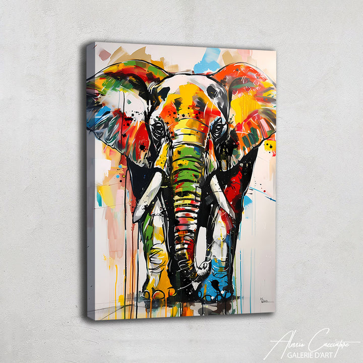 Tableau Éléphant Pop Art