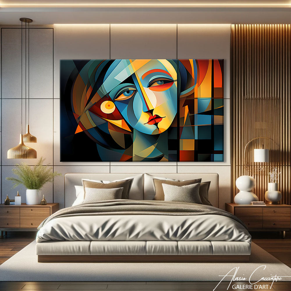 peinture cubisme femme
