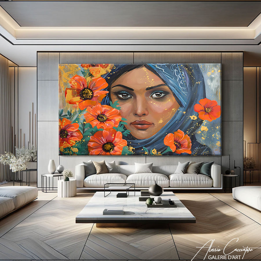 Peinture femme orientale – mise en situation