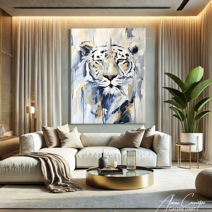 tableau tigre blanc 