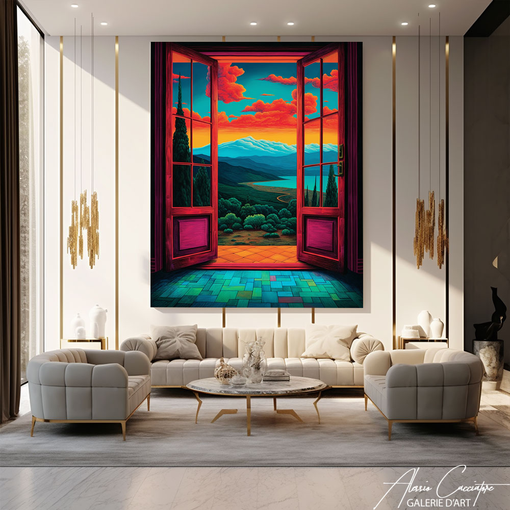 Tableau Fenêtre Ouverte sur Jardin