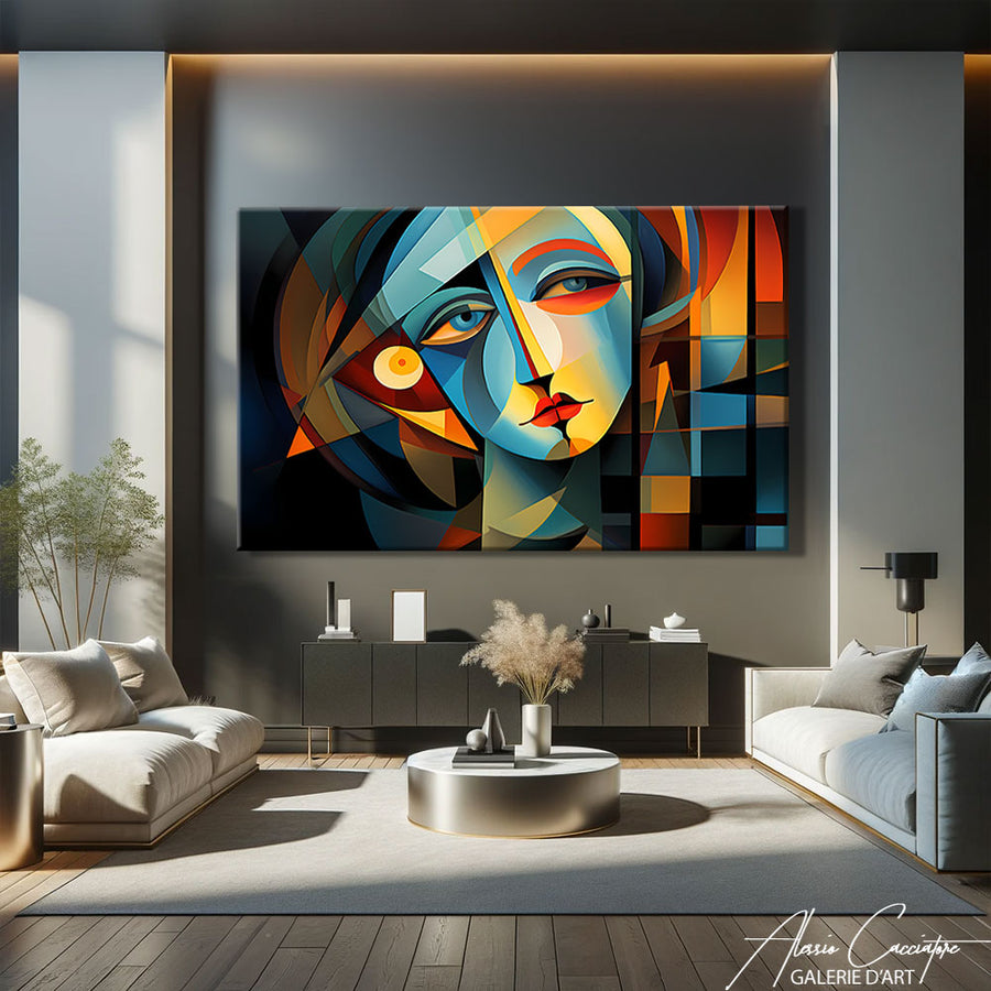 Portrait Cubiste Femme – mise en situation