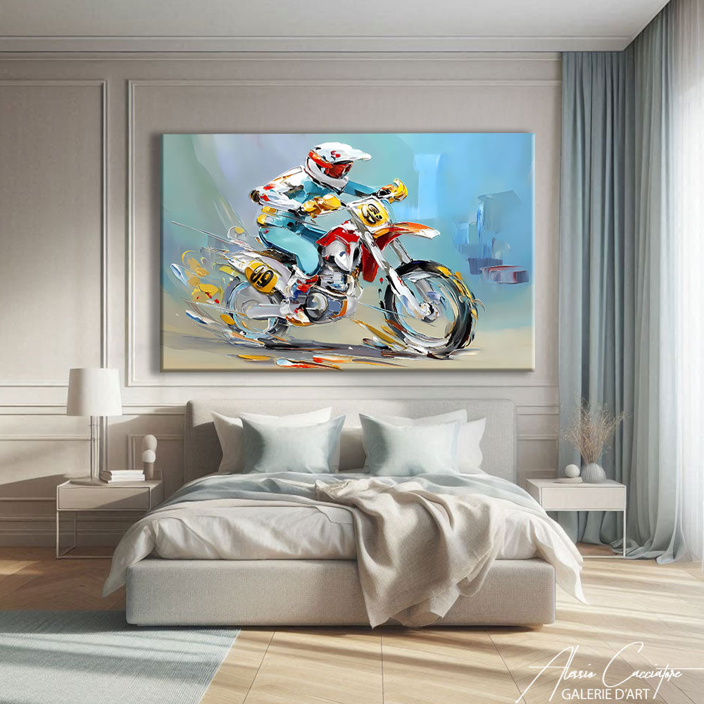 TABLEAU AVEC MOTO