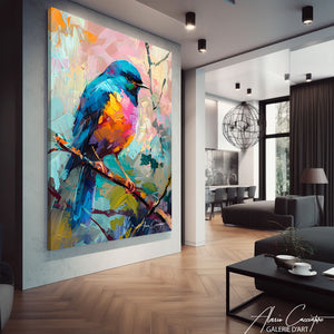 Tableau Acrylique Oiseau 