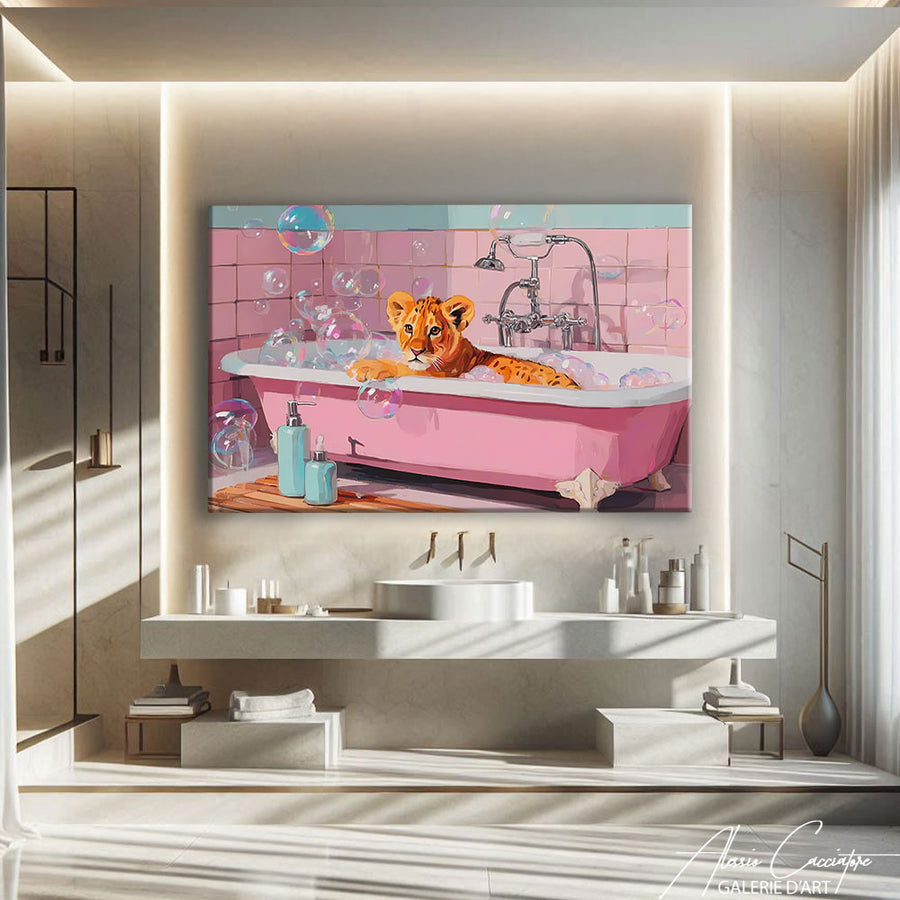 Tableau décoratif pour salle de bain – mise en situation