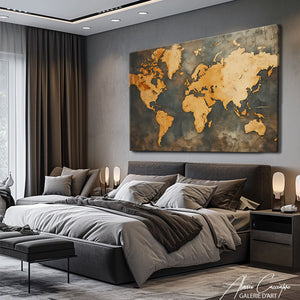tableau carte du monde design