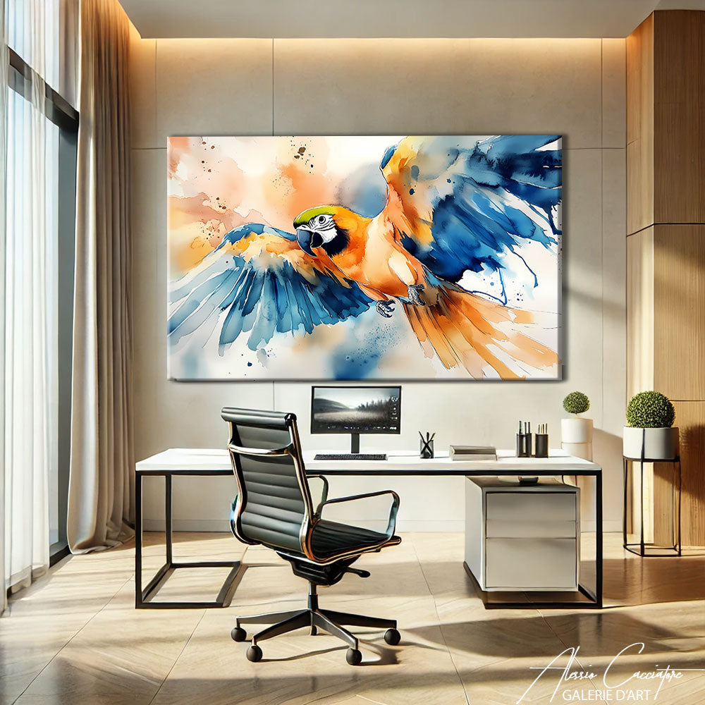 Peinture Aquarelle Perroquet
