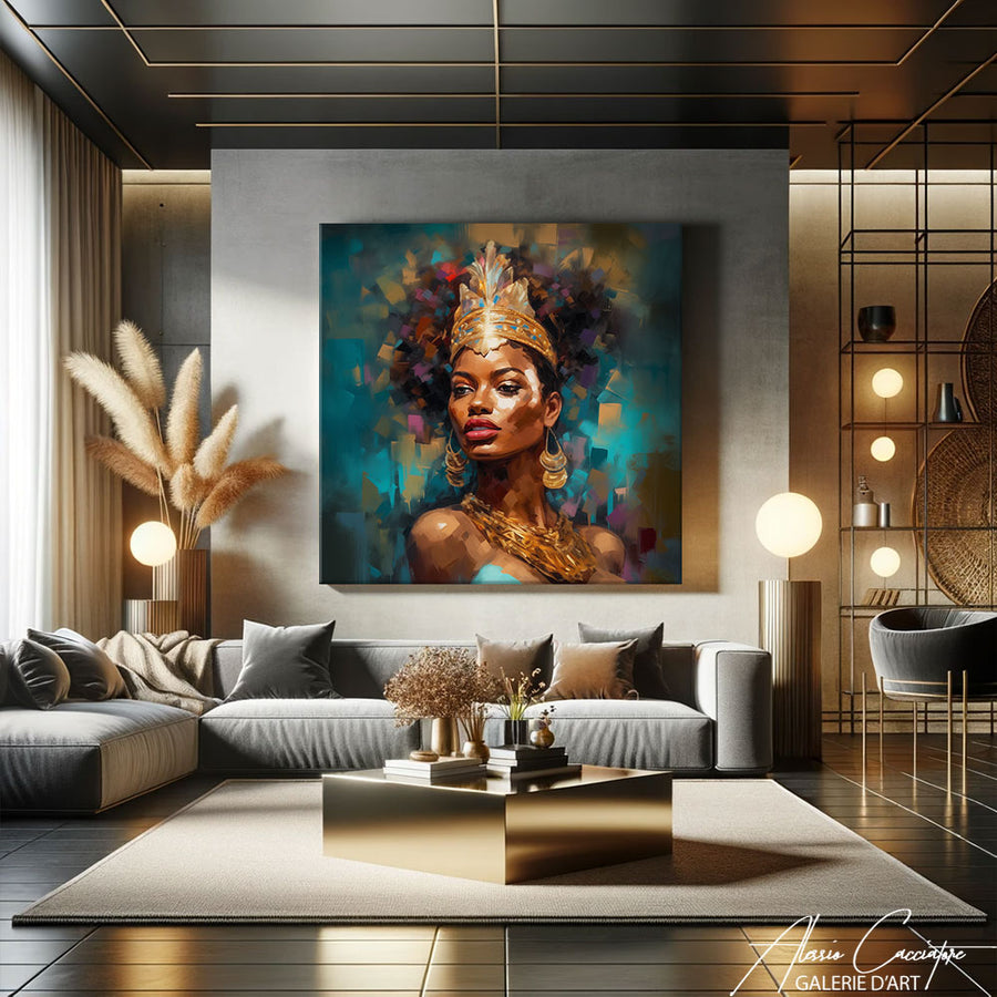 tableau femme africaine – mise en situation