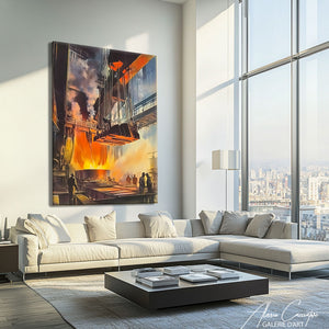 toile tableau style industriel