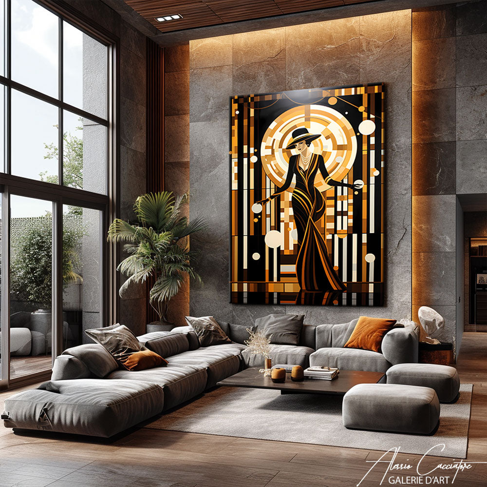 tableau art deco abstrait