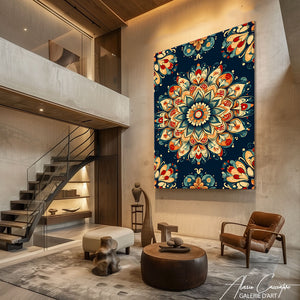 Tableau mandala noir
