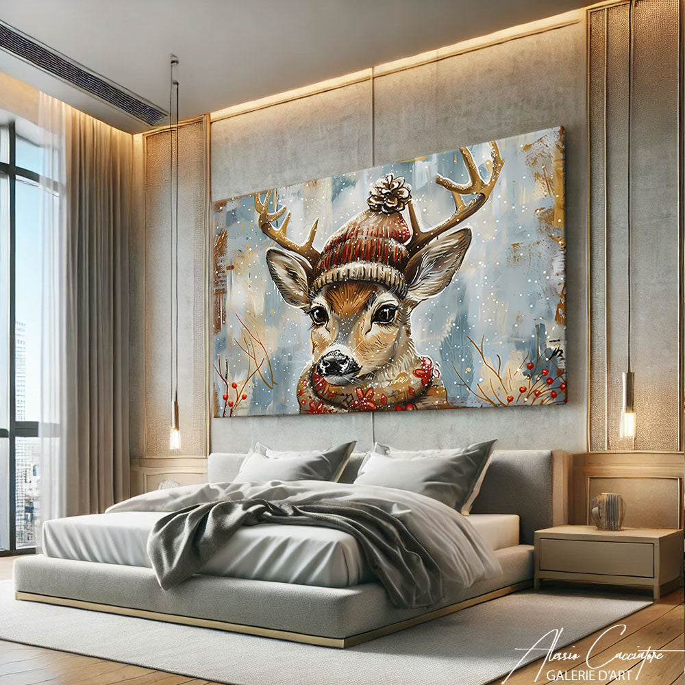 tableau Cerf abstrait