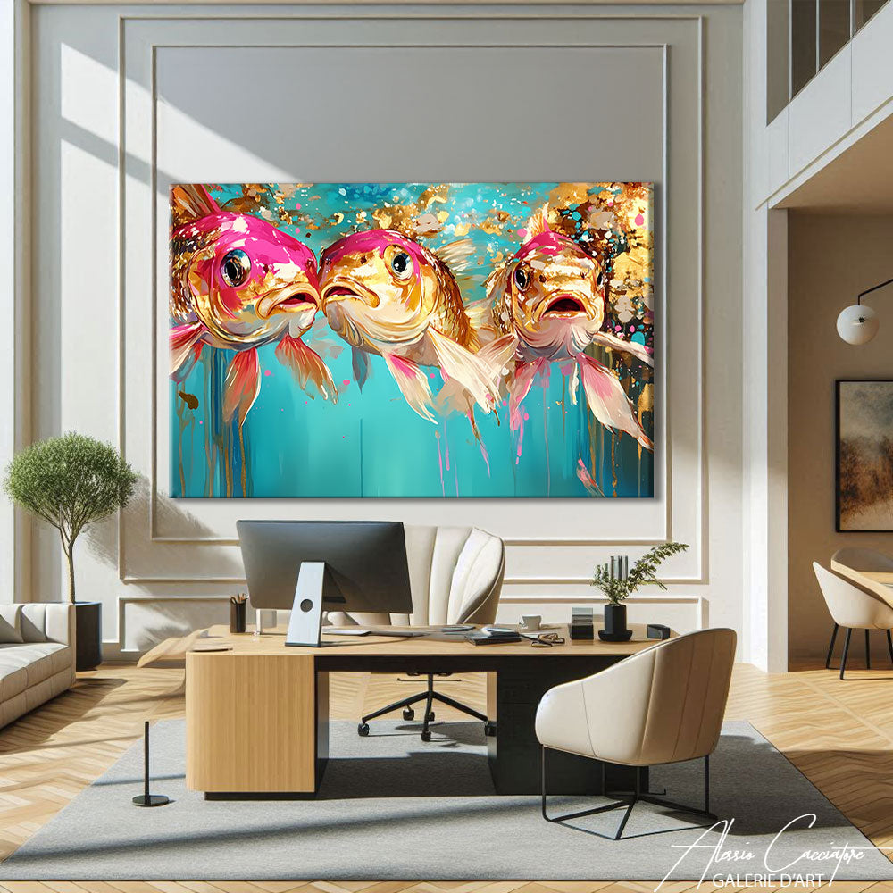 Tableau Moderne avec des Poissons