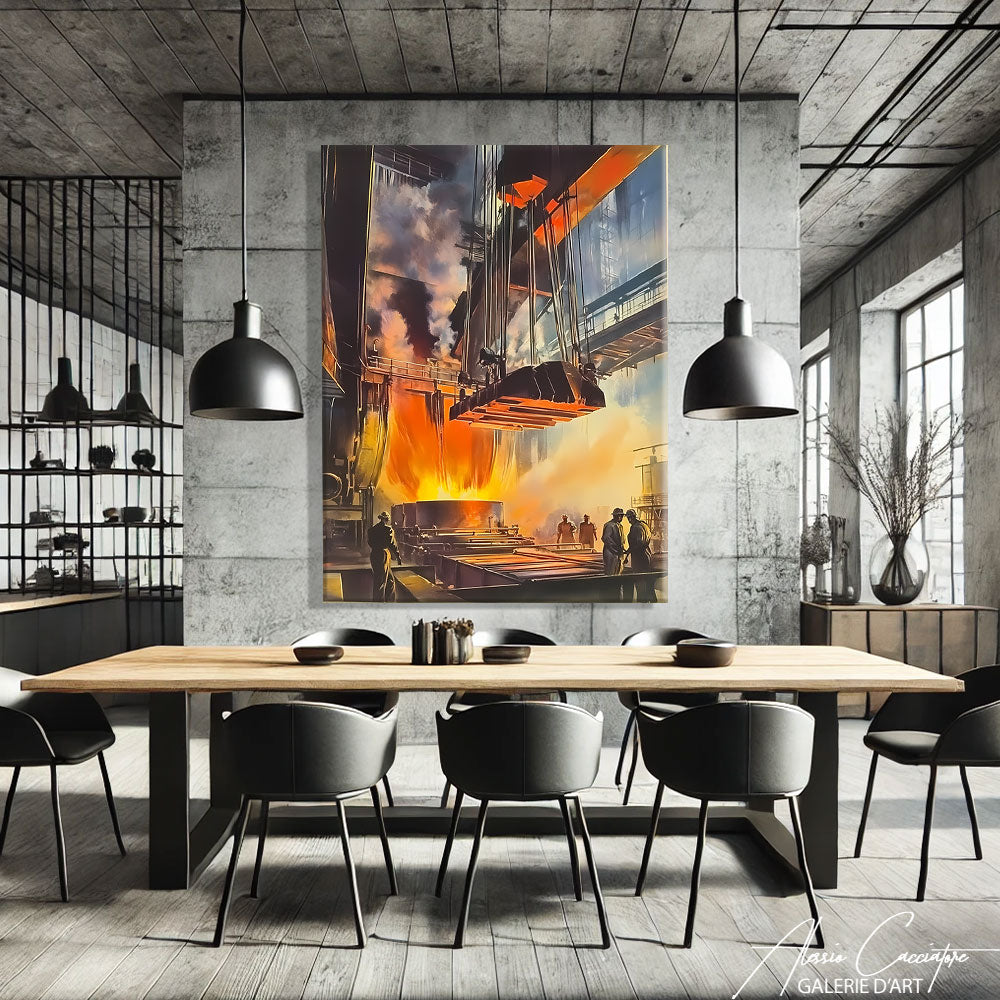 toile tableau style industriel