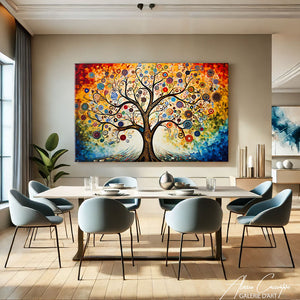 tableau arbre de vie coloré
