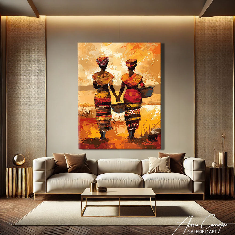 tableau toile africaine