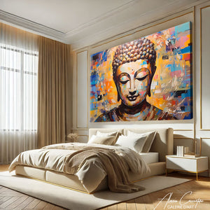 tableau bouddha abstrait