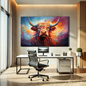 Peinture Vache Highland
