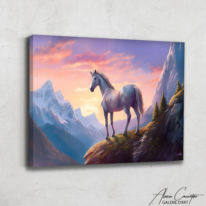 TABLEAU CHEVAL MONTAGNE