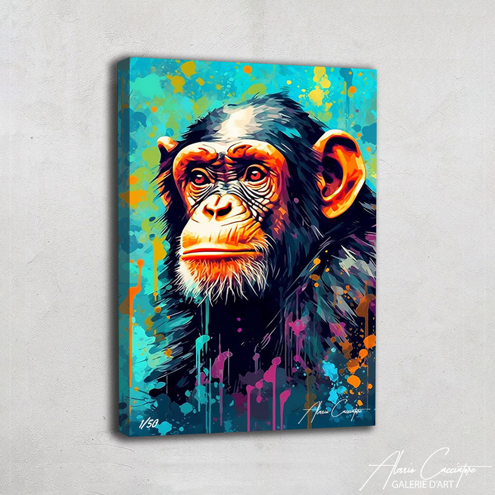 peinture singe pop art