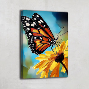 Tableau Papillon Fleur