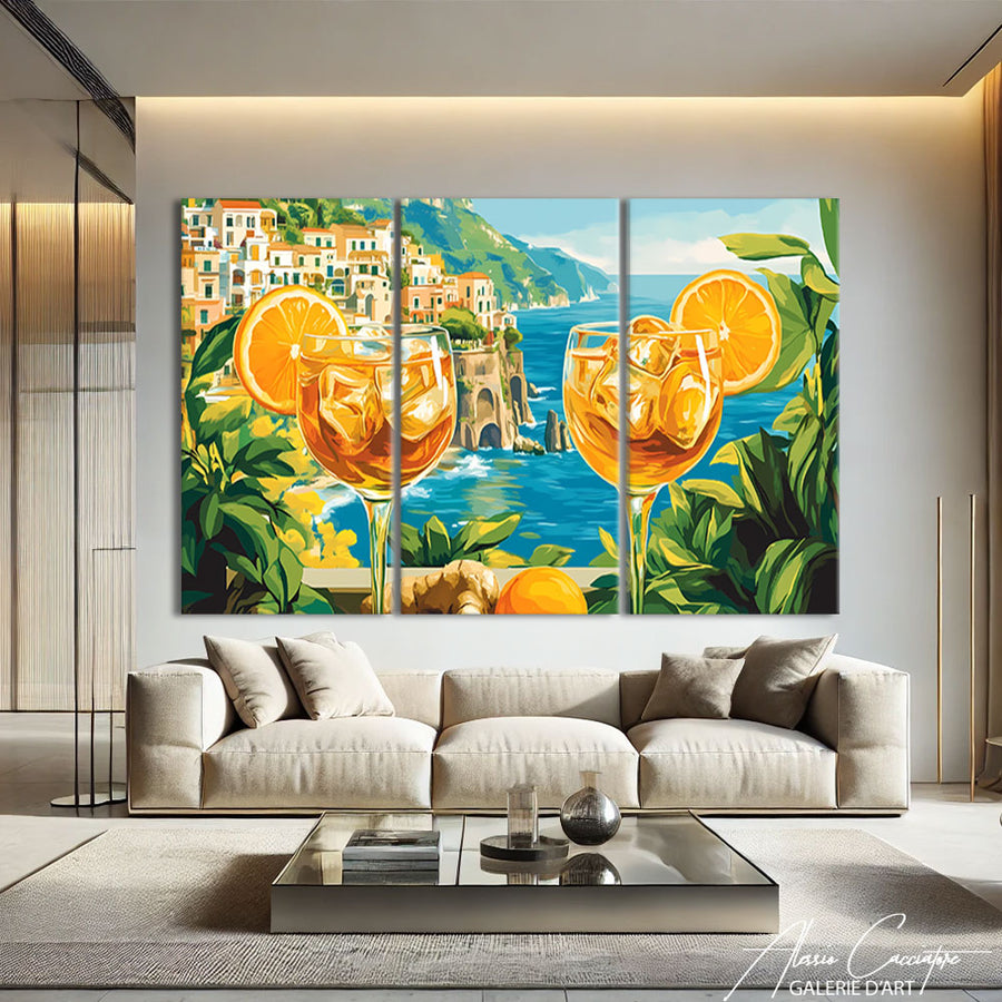 TABLEAU TRIPTYQUE PLAGE – mise en situation