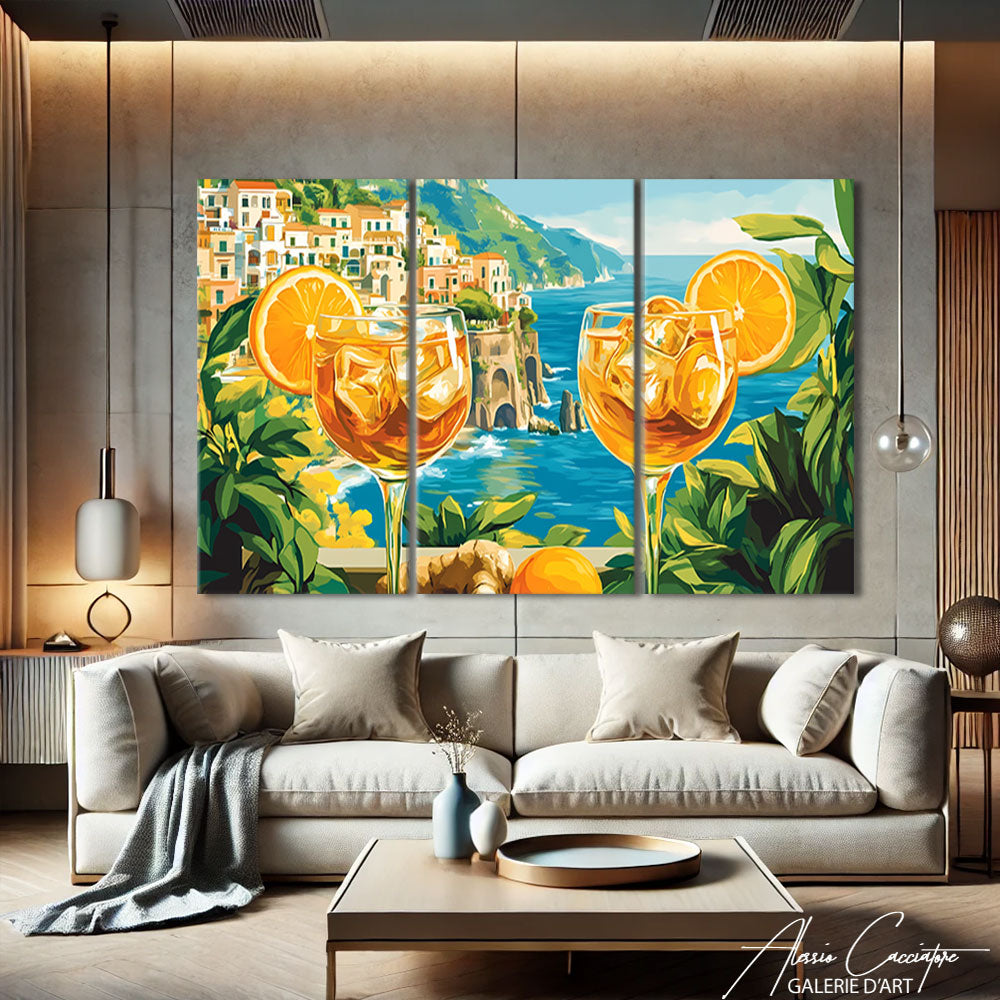 TABLEAU TRIPTYQUE COLORÉ