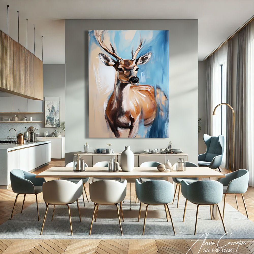 Tête de cerf peinture
