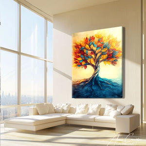 Tableau avec un arbre
