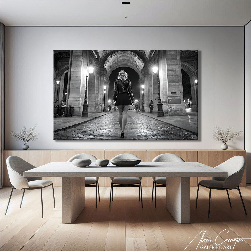 TABLEAU SALON NOIR BLANC