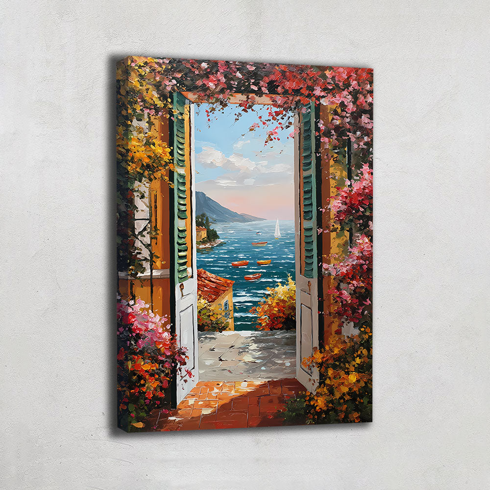 TABLEAU PAYSAGE FENÊTRE OUVERTE